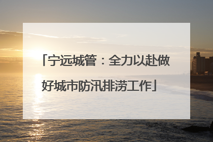 宁远城管：全力以赴做好城市防汛排涝工作